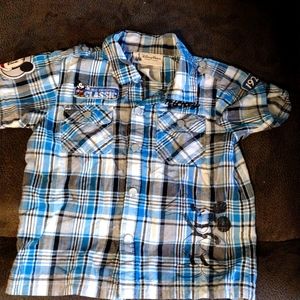 Disney Parks Mickey Mouse Button Snap Toddler Shirt 18 months